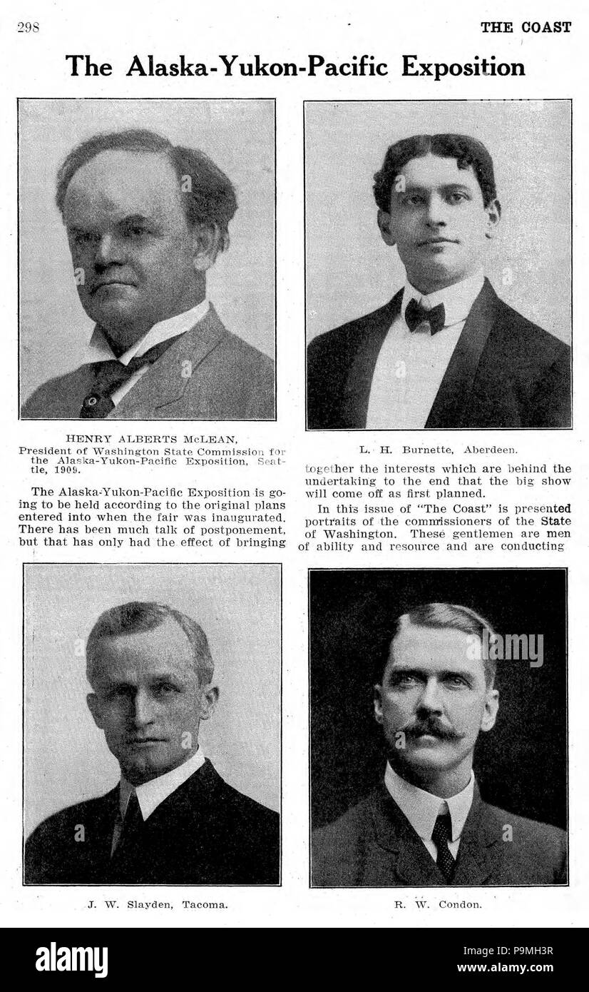 108 Alaska-Yukon-Pazifik Ausstellung - Seite 298 Stockfoto