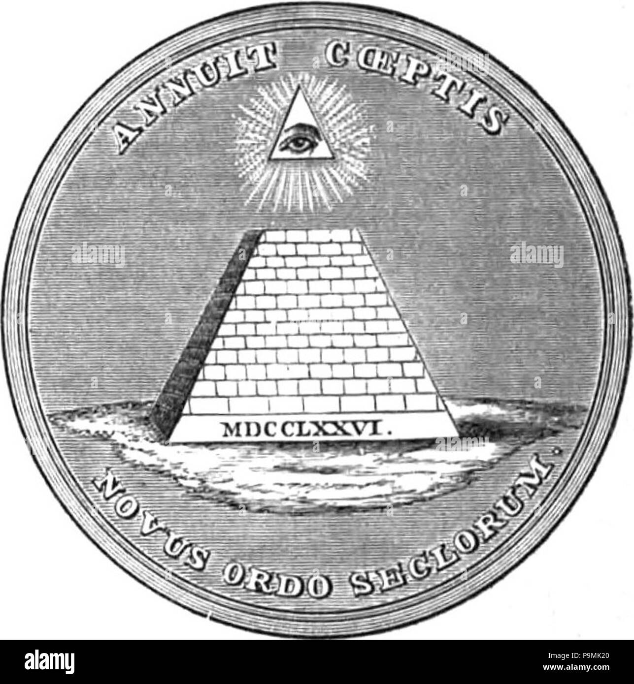 122 AmCyc Vereinigte Staaten von Amerika - große Siegel (rückwärts) Stockfoto