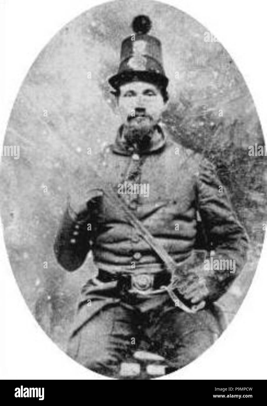 . Brigadier General Turner Ashby, Jr., ein Konföderierten Kavallerie Offizier, der unter Thomas J. tonewall' Jackson in der Shenandoah Valley Kampagne von 1862 während des amerikanischen Bürgerkriegs (1861 - 1865). Vor 1862 160 Ashby 2 p Stockfoto