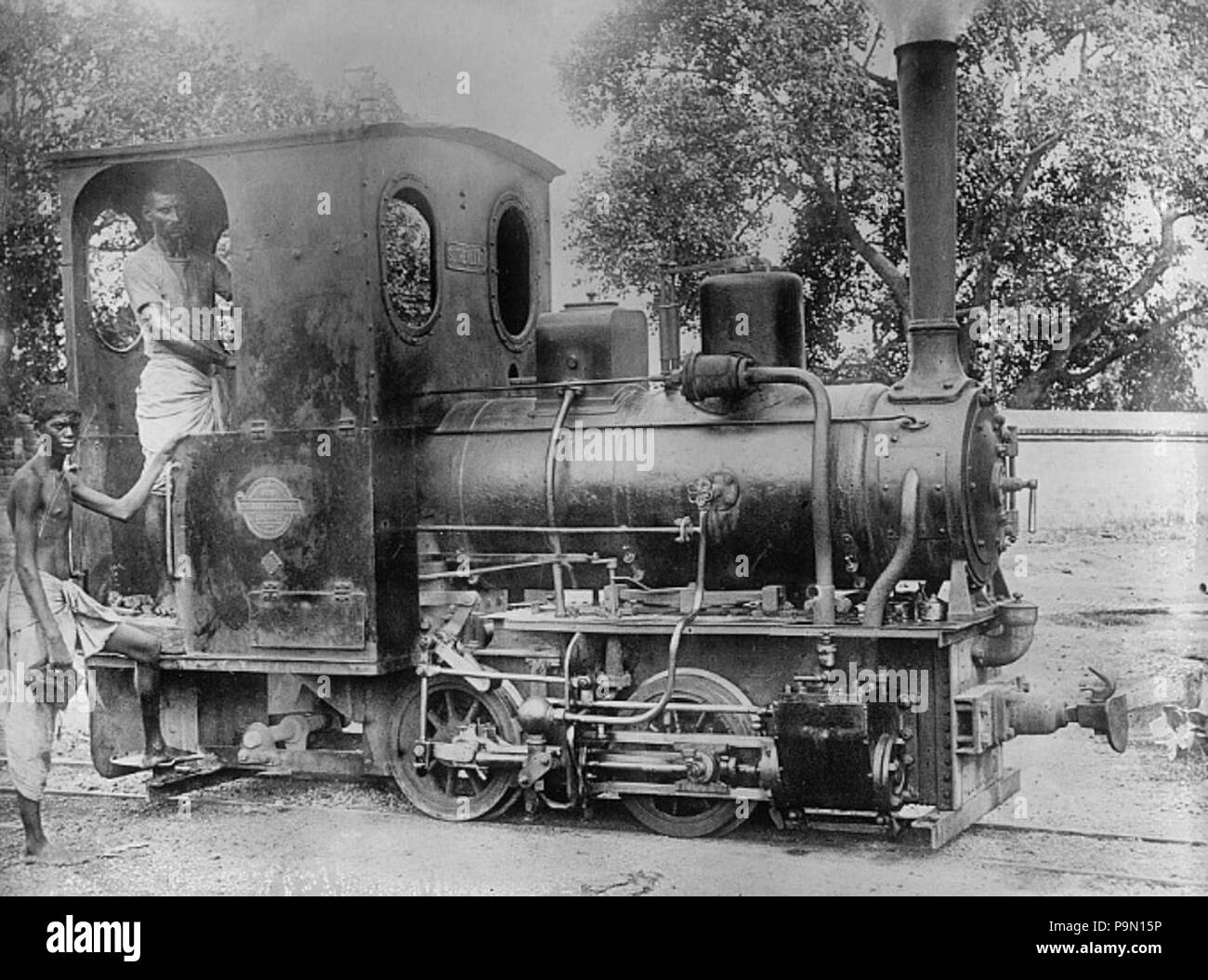 299 kleine Lokomotive Stock Cars 2 ft., Indien Stockfoto