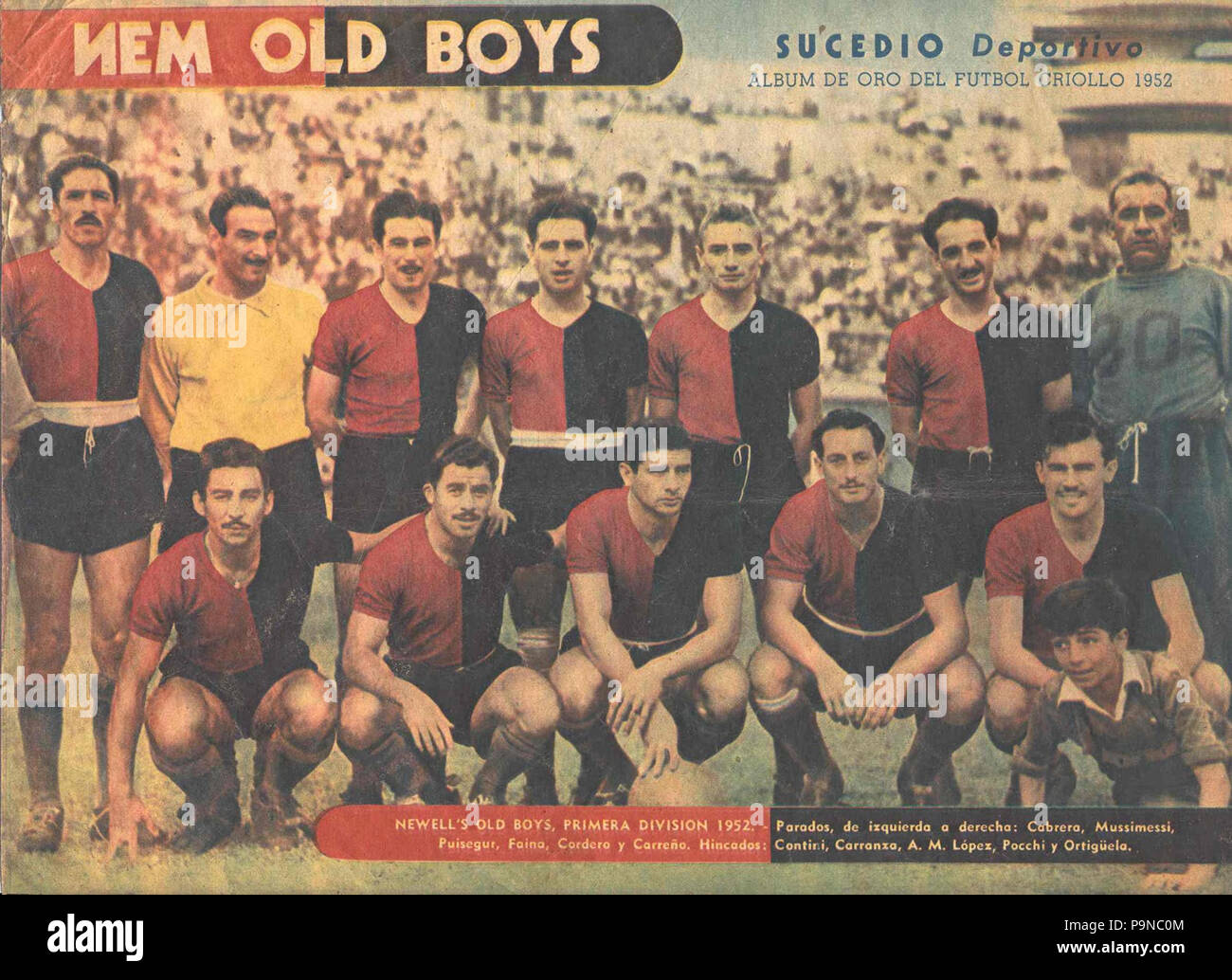 335 Álbum de Oro, Sucedió Deportivo - Equipo 1952. Stockfoto