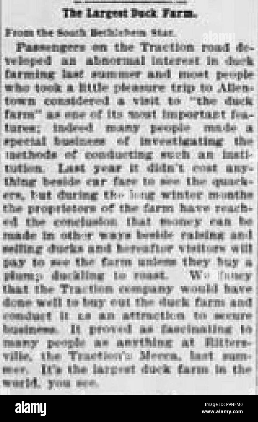 23 1896 - griesemer Entenzüchter - 18 Apr MC - Allentown PA Stockfoto