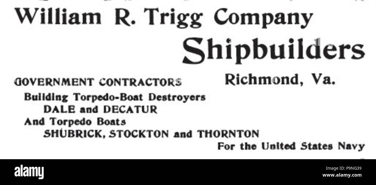 24 1899 William R. Trigg Unternehmen Werbung Stockfoto