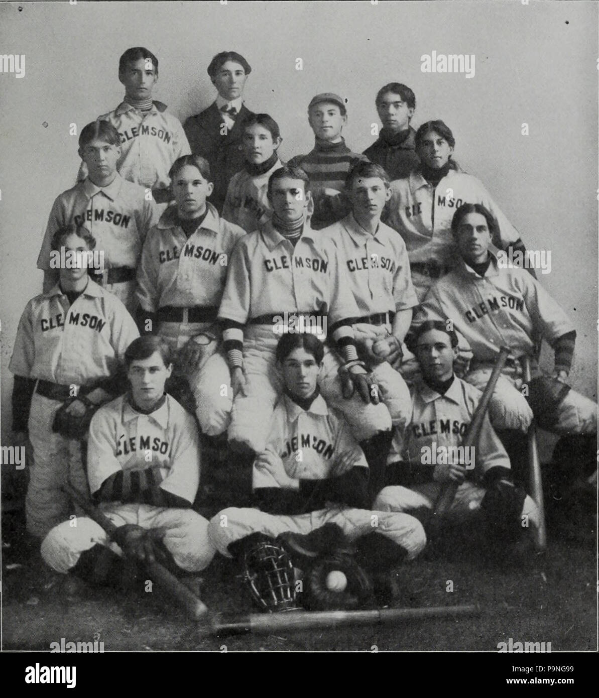 25 1901 Clemson Tiger Baseball Team (Clemsonian 1901) Stockfoto