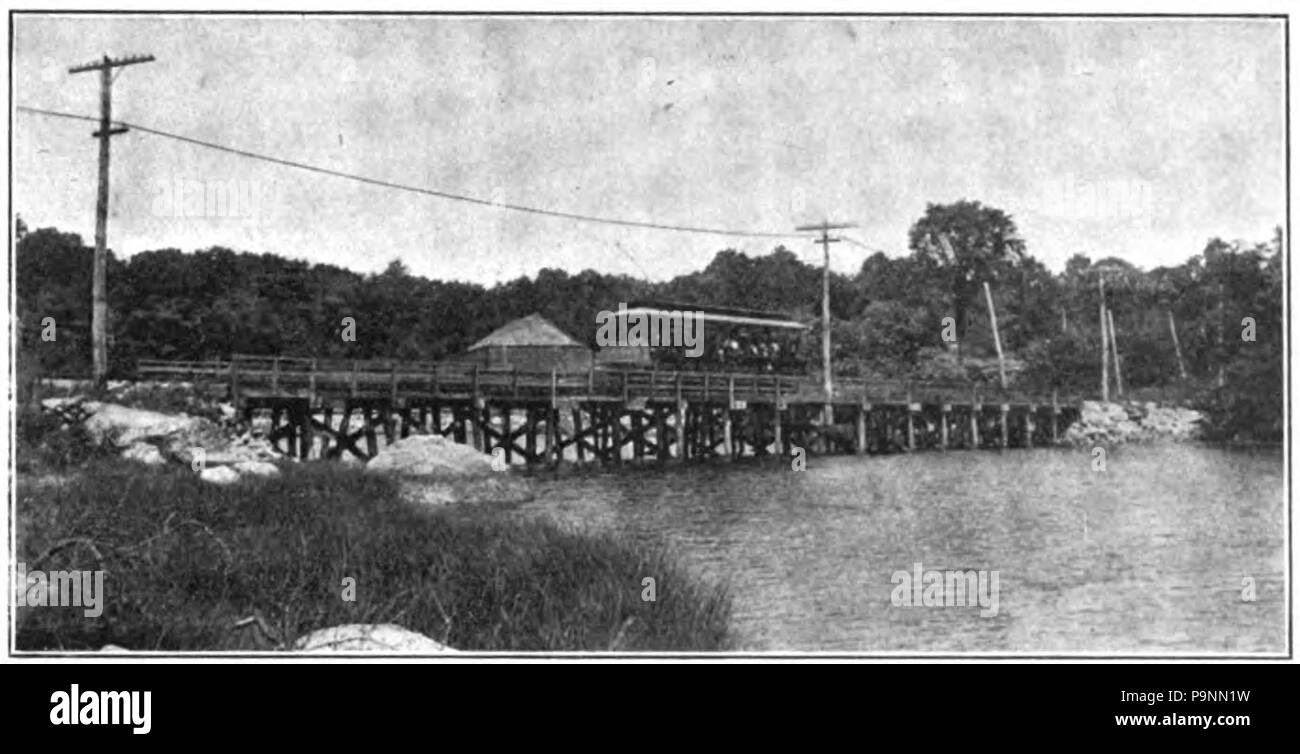 83 Eine lange Bock in der Nähe von Noank auf der Linie der Groton &Amp; Mystic Street Railway Company Stockfoto