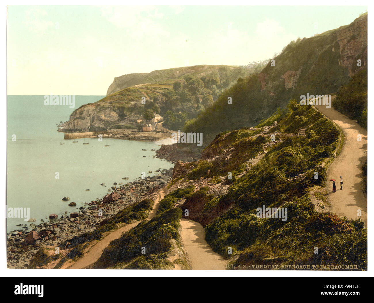 145 Ansatz zur Babbacombe Beach, Torquay, England - LCCN 2002708180 Stockfoto