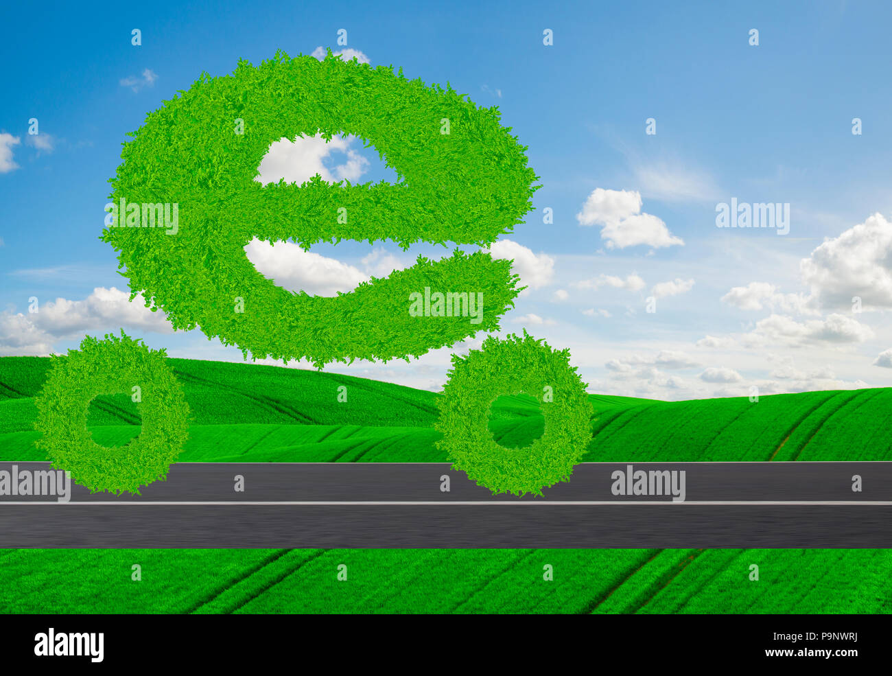 Elektrische, eco-friendly Car Logo i, Buchstabe E logo Stockfoto