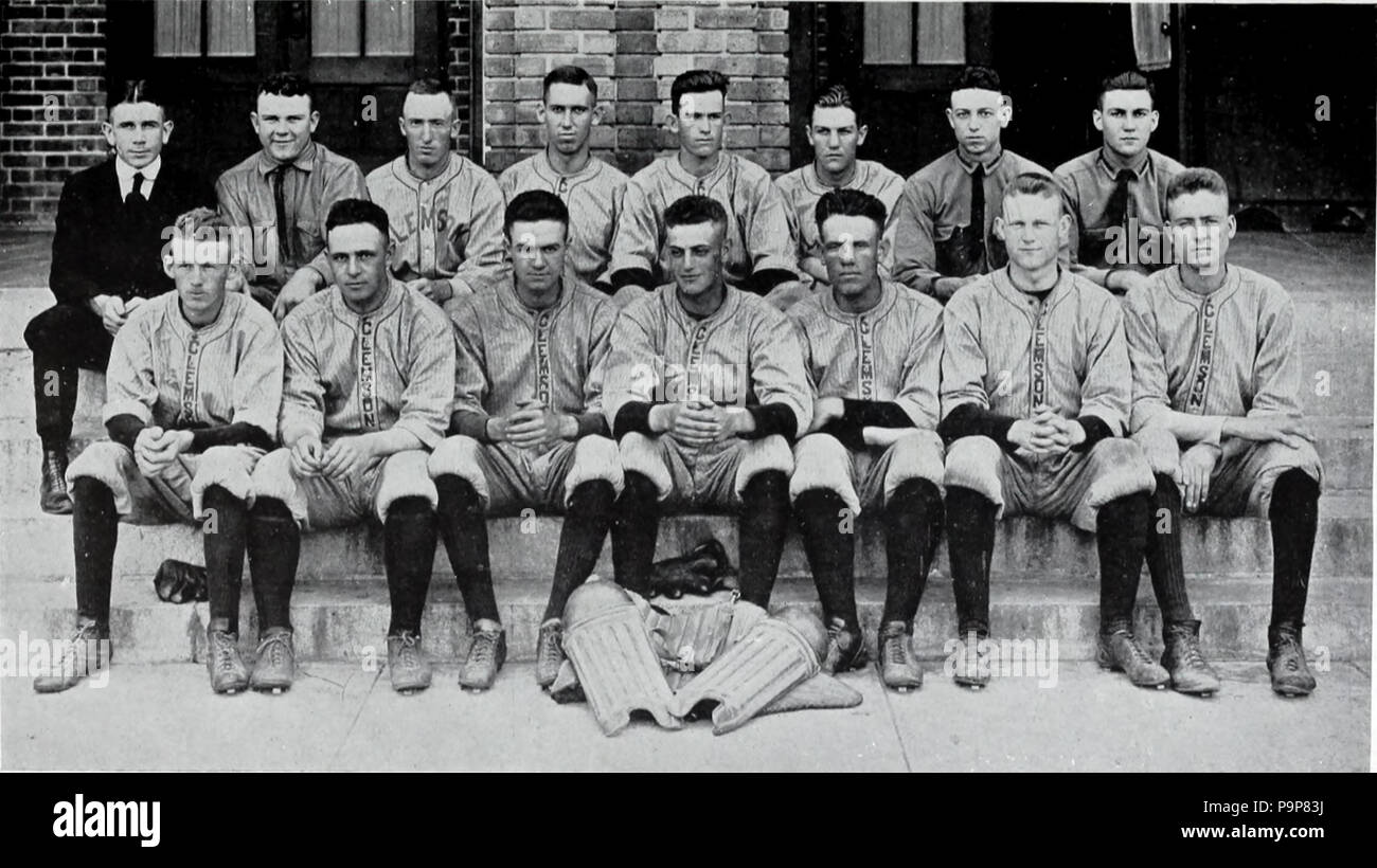 37 1918 Clemson Tiger Baseball Team (Taps 1919) Stockfoto