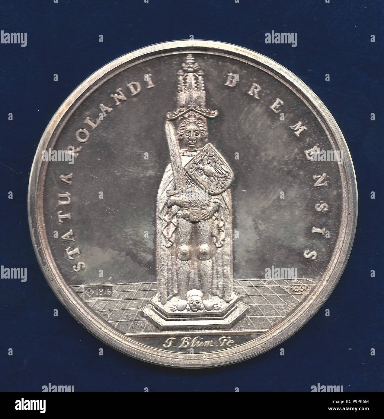 244 Bremen Peace Medal 1648 von Blum, Vorderseite Stockfoto