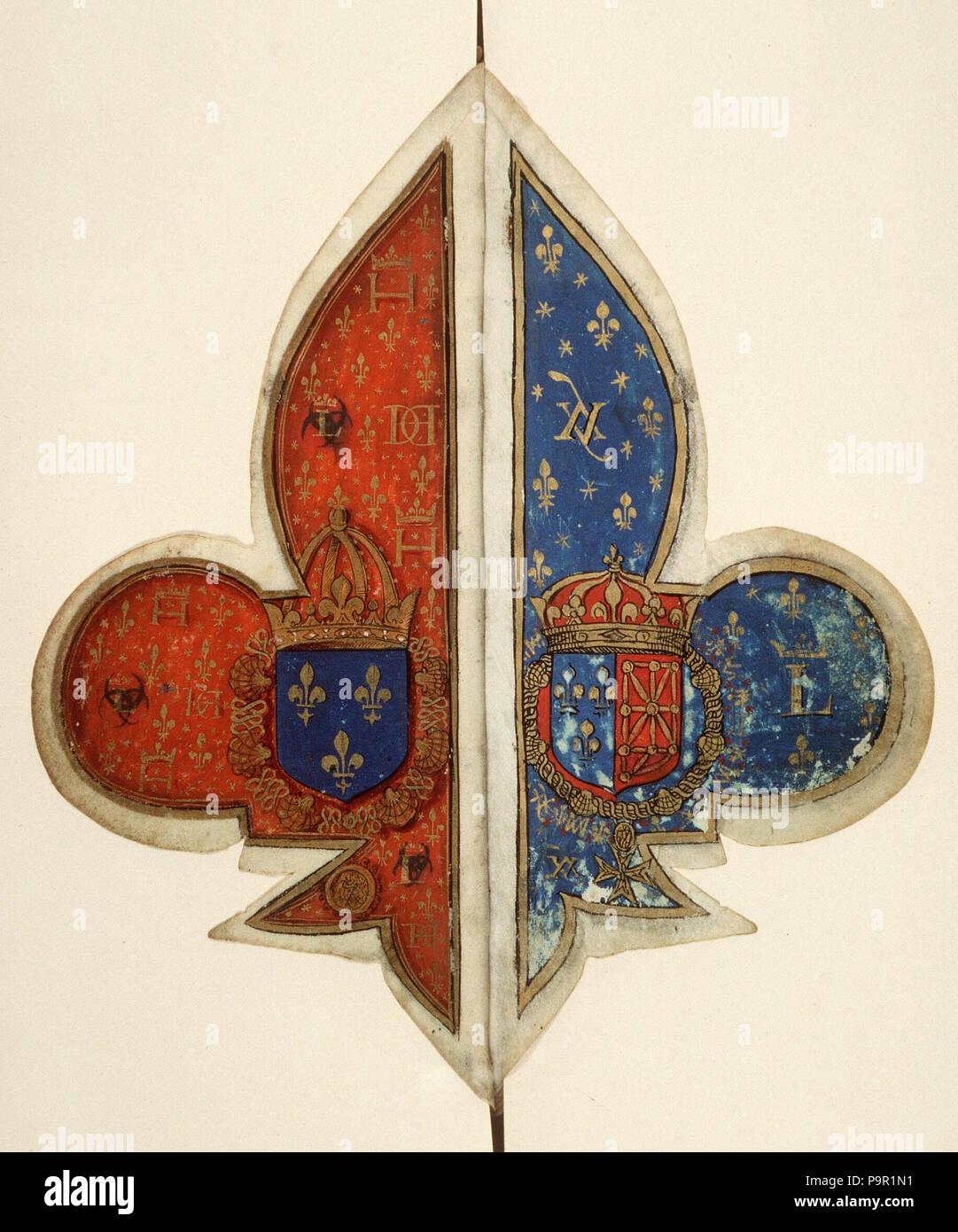 152 Armoiries dans les heures Fleur-de-lysé Stockfoto