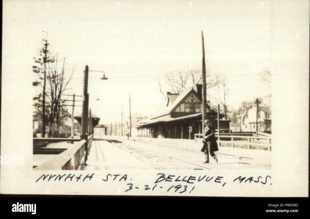 194 Bellevue Postkarte, März 1931 Stockfoto