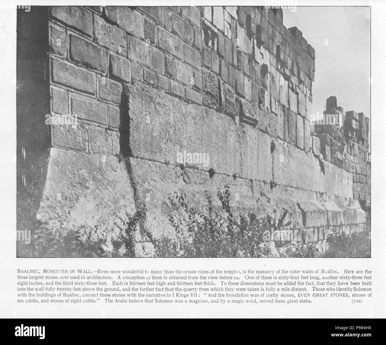 172 Baalbec, Monolith in der Wand. 110. Heiligen Land fotografiert. Daniel B. Shepp. 1894 Stockfoto