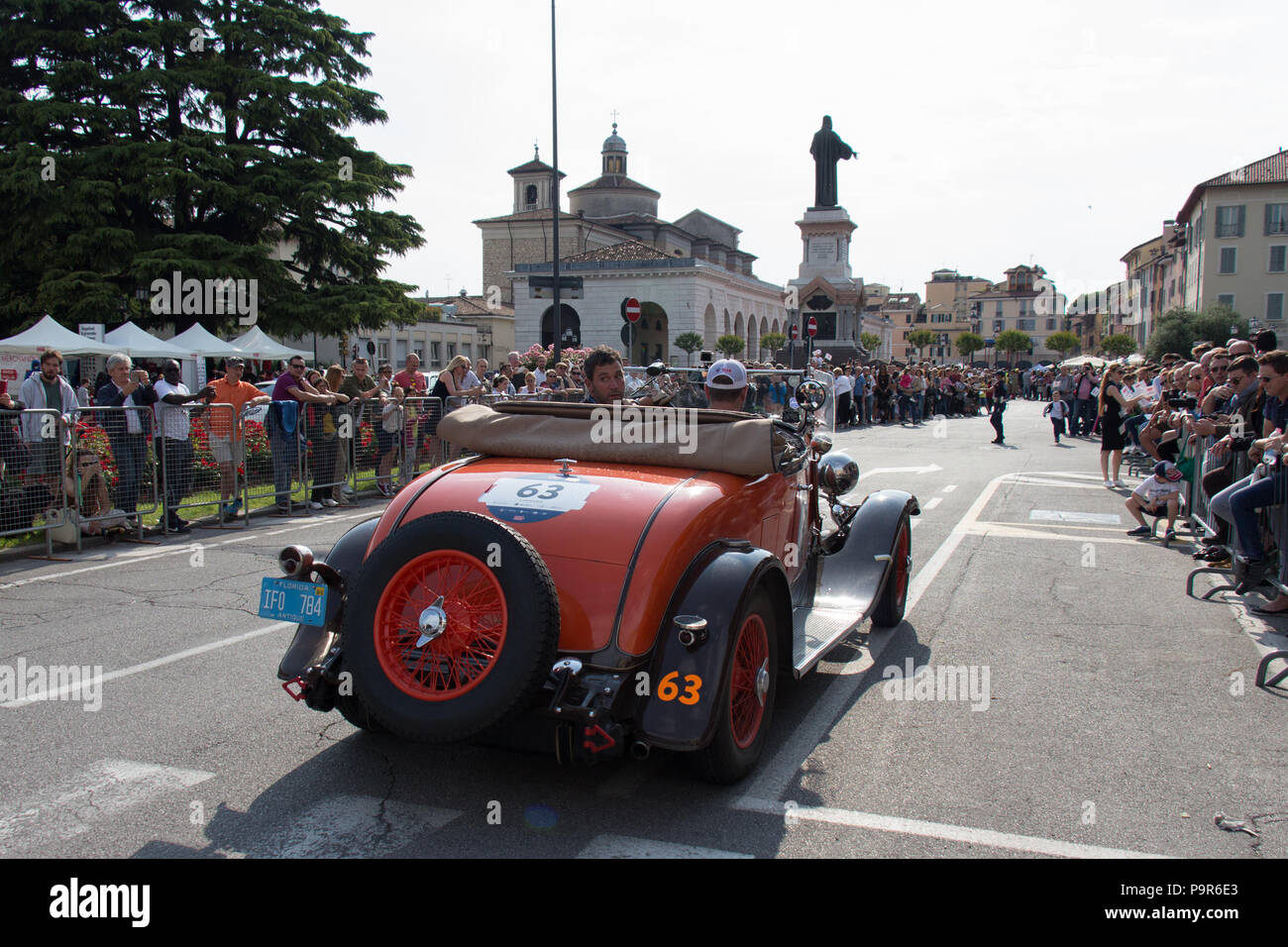 Brescia, Italien - 19. Mai 2018: CHRYSLER 75 1929 ist ein alter Rennwagen Rallye Mille Miglia 2018, live Schuß an den berühmten italienischen historischen Rennen am Mai Stockfoto