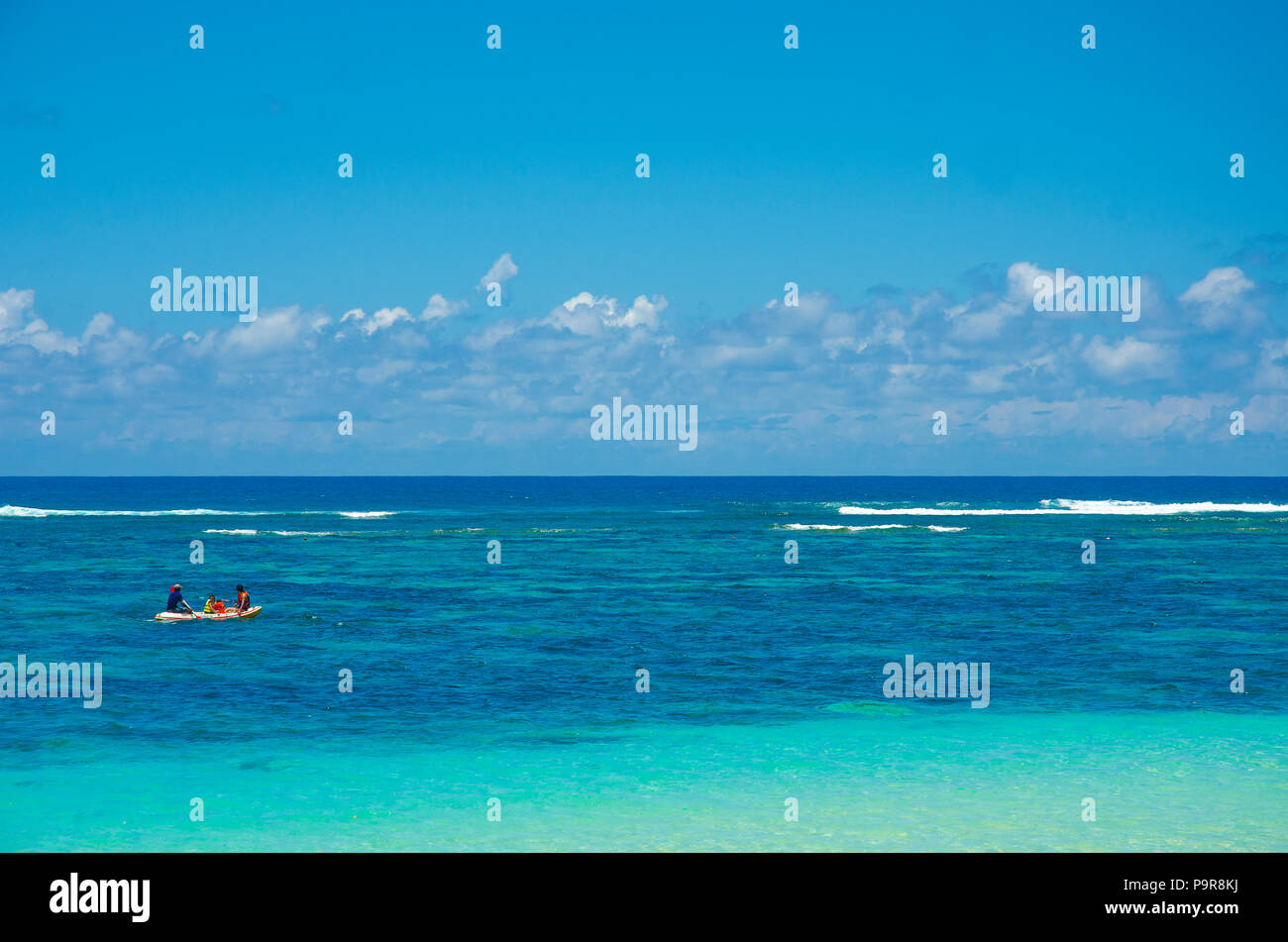 Kanusport bei Pandawa Strand, Pecatu, South Kuta, Badung Bali Stockfoto