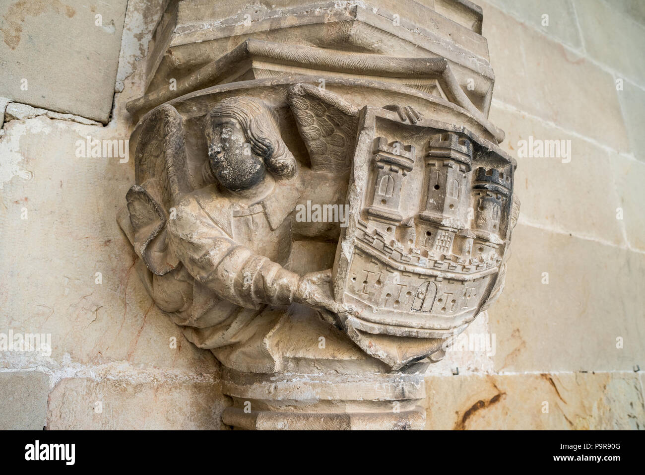 Benediktiner Kloster San Salvador de Oña des 11. Jahrhunderts in der kleinen Stadt Oña, Kastilien und Leon, Spanien Stockfoto