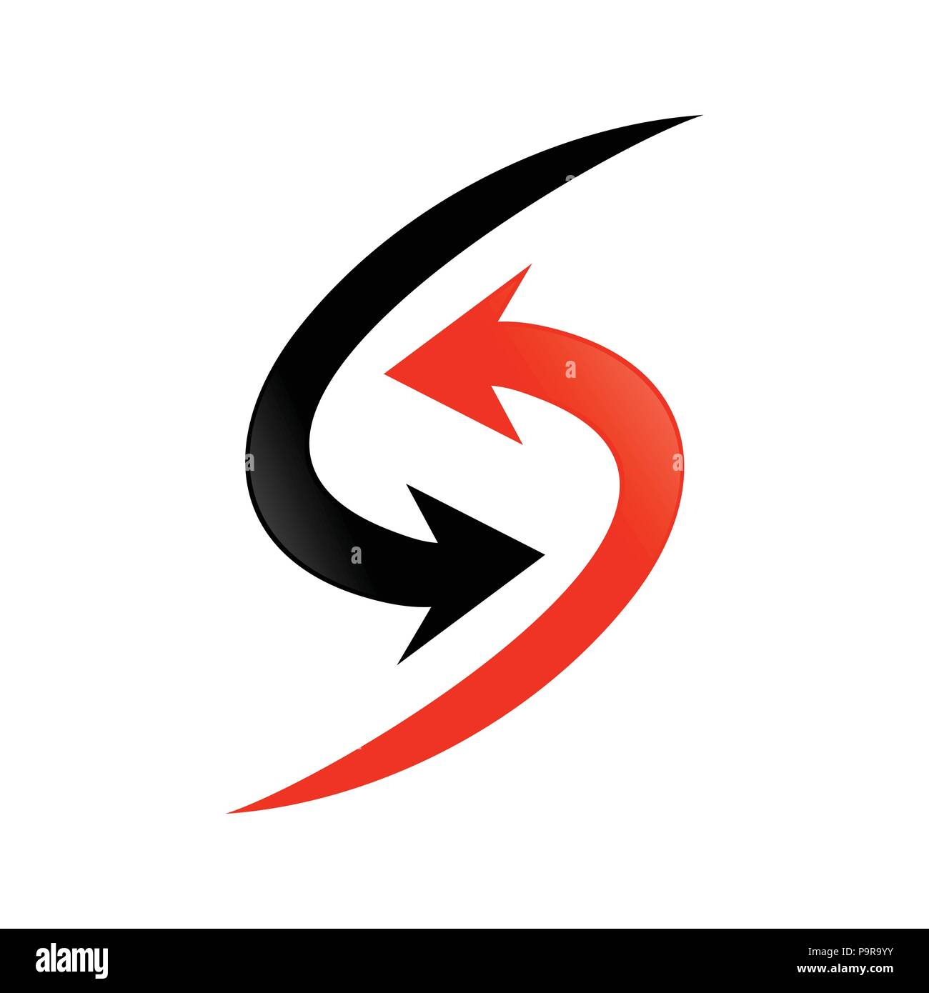 Einfache Pfeil Flow erste S Lettermark Vektor Symbol Grafik Logo Design Template Stock Vektor