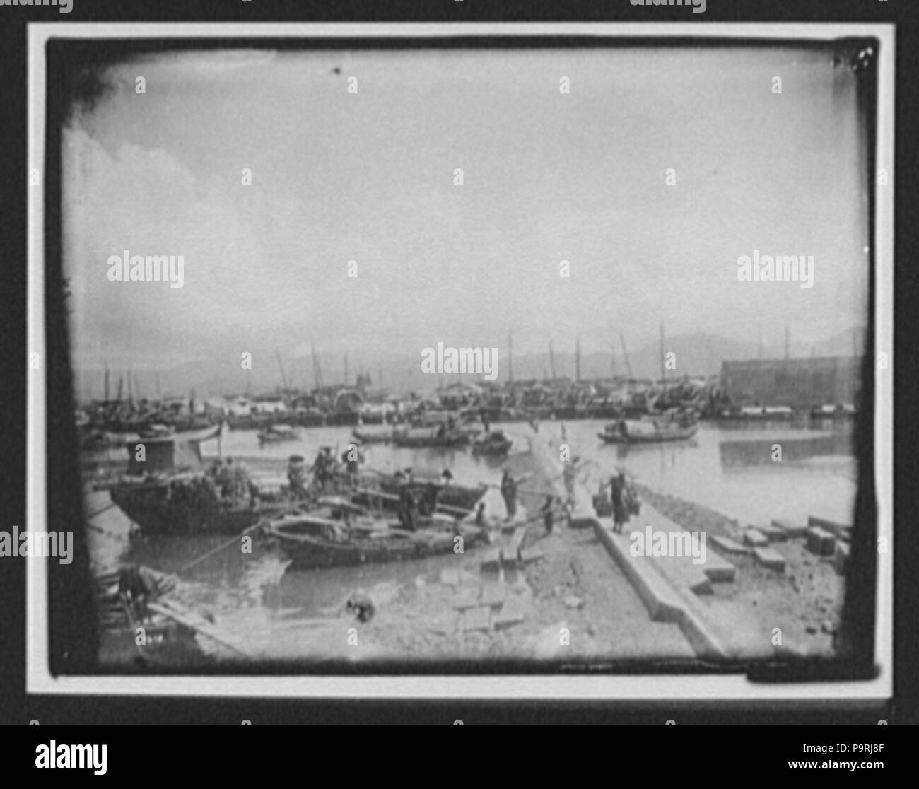 213 Boote im Hafen, Hong Kong LCCN 2004707480 Stockfoto