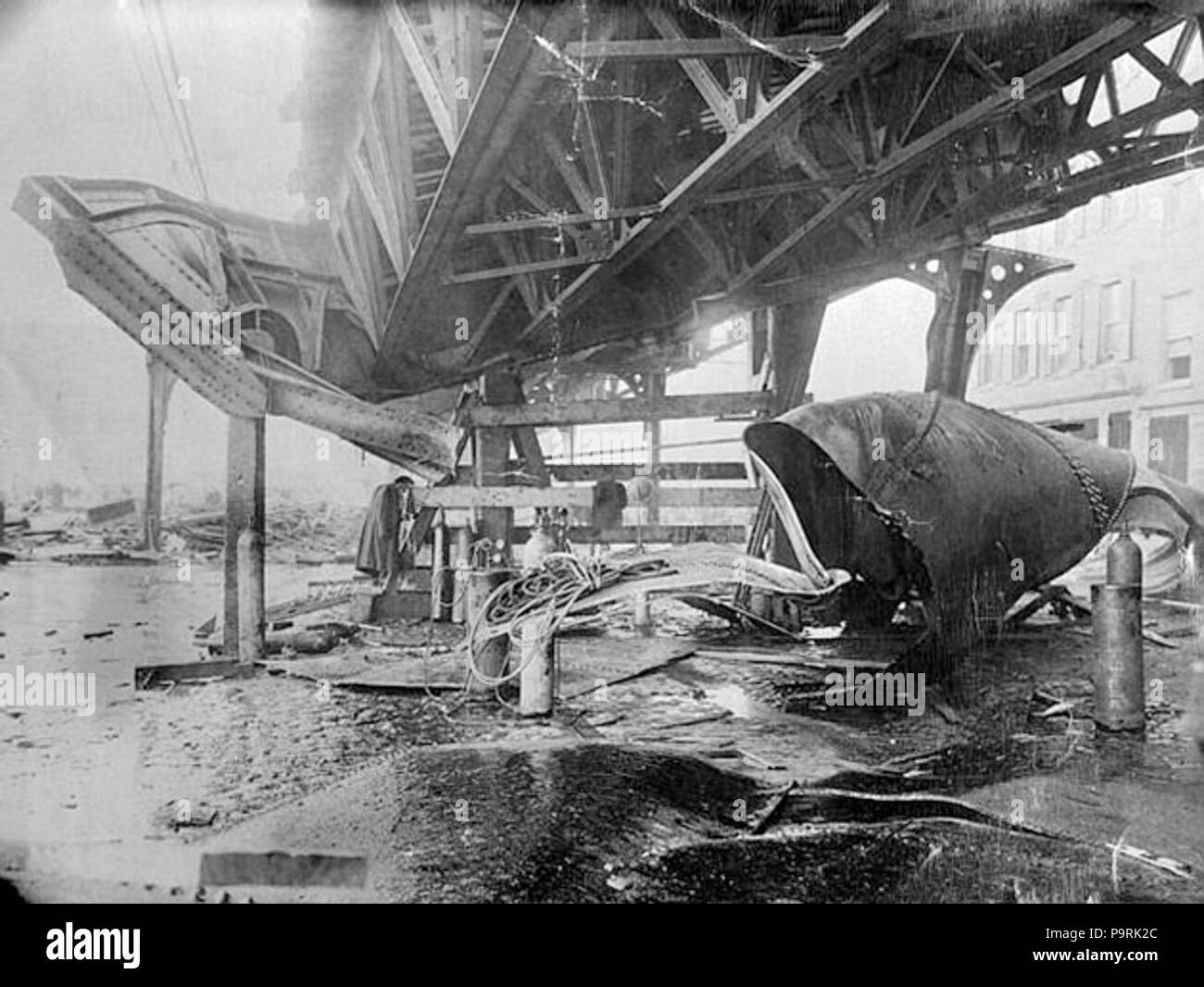 217 Boston 1919 Melasse Disaster-el Zug Struktur Stockfoto 217 Boston 1919 Melasse Disaster-el Zug Struktur Stockfoto