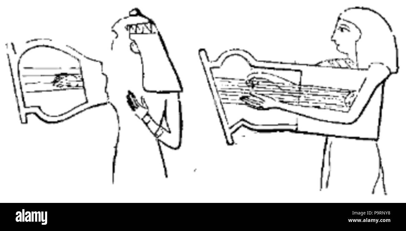263 C + B-Music-Fig 15 LateStyleEgyptianLyre Stockfoto