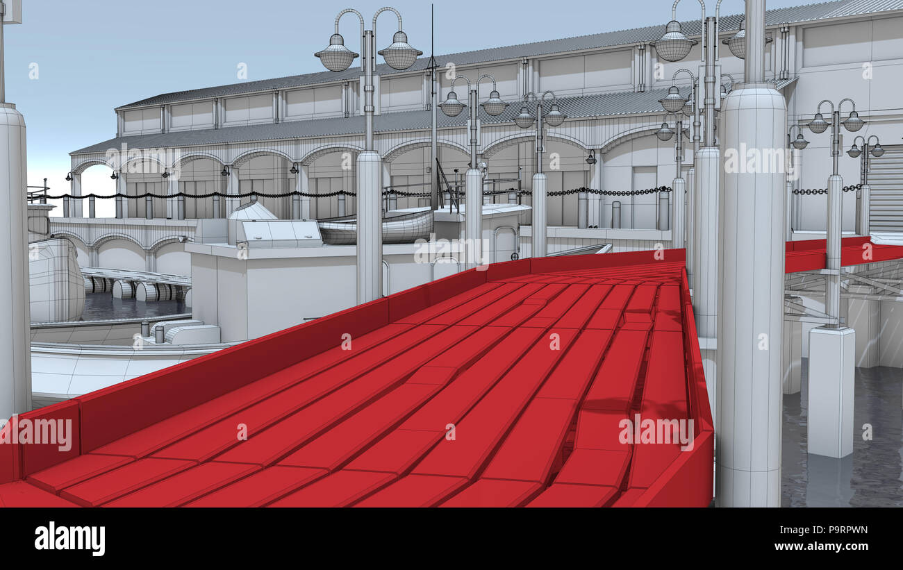 3D-Videospielen Umwelt oder Level Design für die Unterhaltungsindustrie Stockfoto