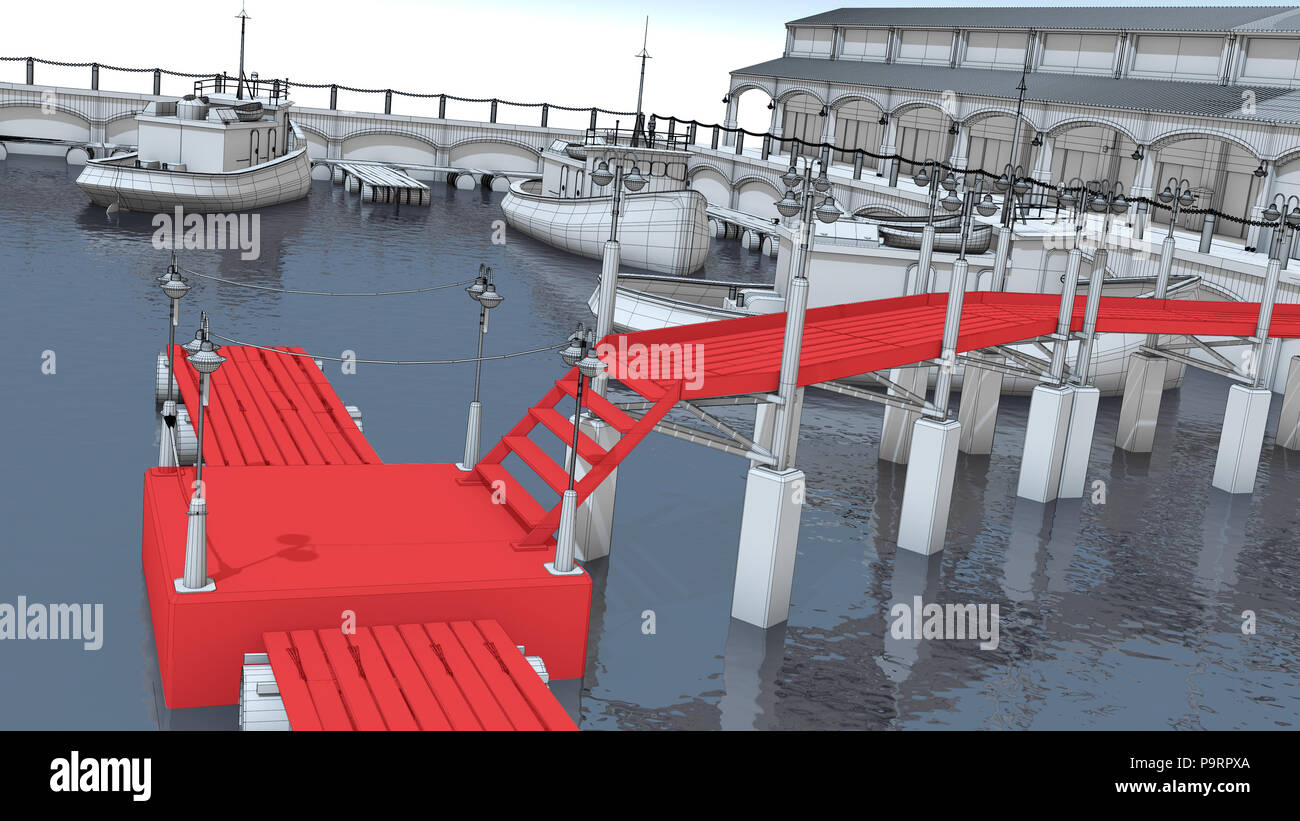 3D-Videospielen Umwelt oder Level Design für die Unterhaltungsindustrie Stockfoto
