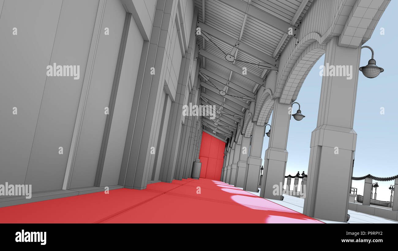 3D-Videospielen Umwelt oder Level Design für die Unterhaltungsindustrie Stockfoto