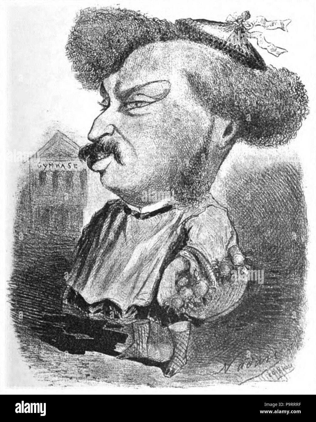 . Englisch: Karikatur von Alexandre Dumas fils. Spätestens 1903 280 Karikatur von Alexandre Dumas fils. Stockfoto