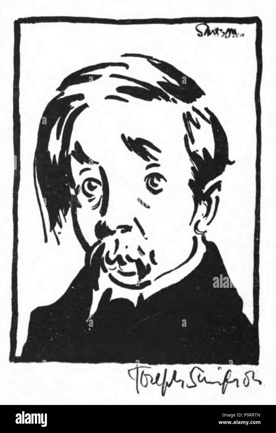 280 Karikatur von H.G.Wells Stockfoto