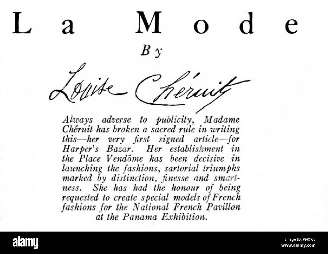 303 CheruitSignature-1915 Stockfoto