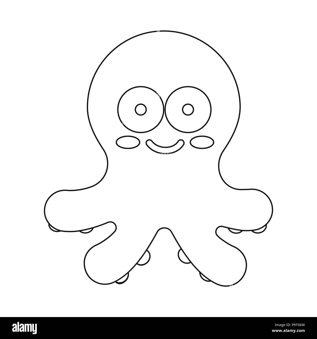 Octopus übersicht Symbol. Illustration für web und mobile. Stock Vektor