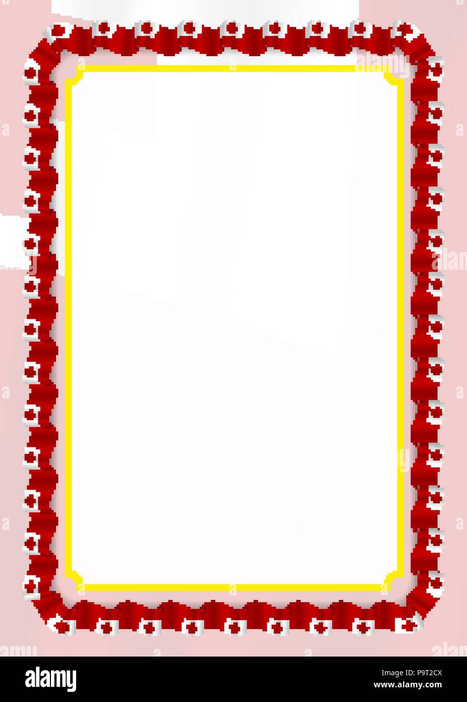 Rahmen und Grenze der Multifunktionsleiste mit Tonga Flagge, Template Elemente für Ihr Zertifikat und Diplom. Vektor. Stock Vektor