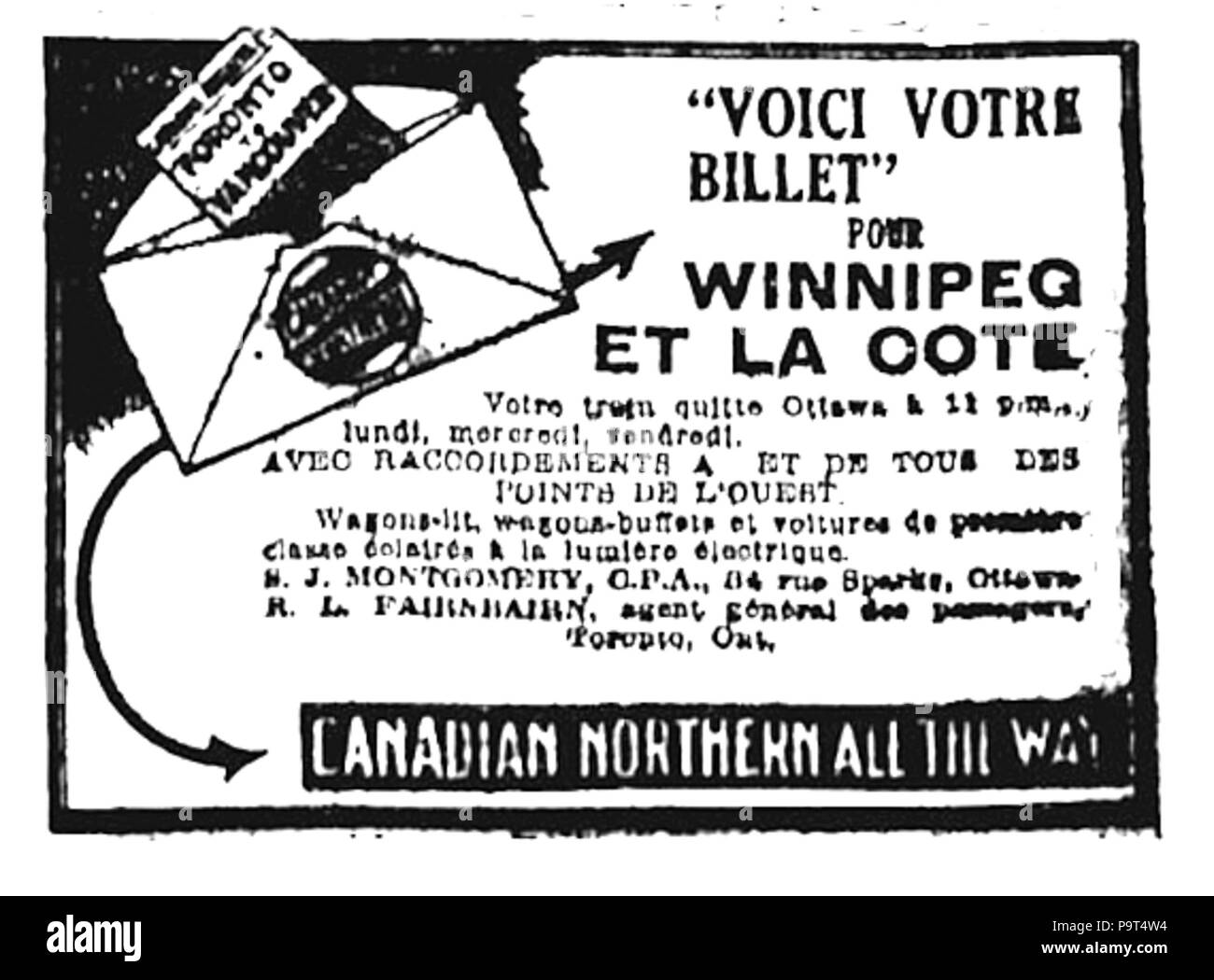 272 kanadische Northern publicite Stockfoto