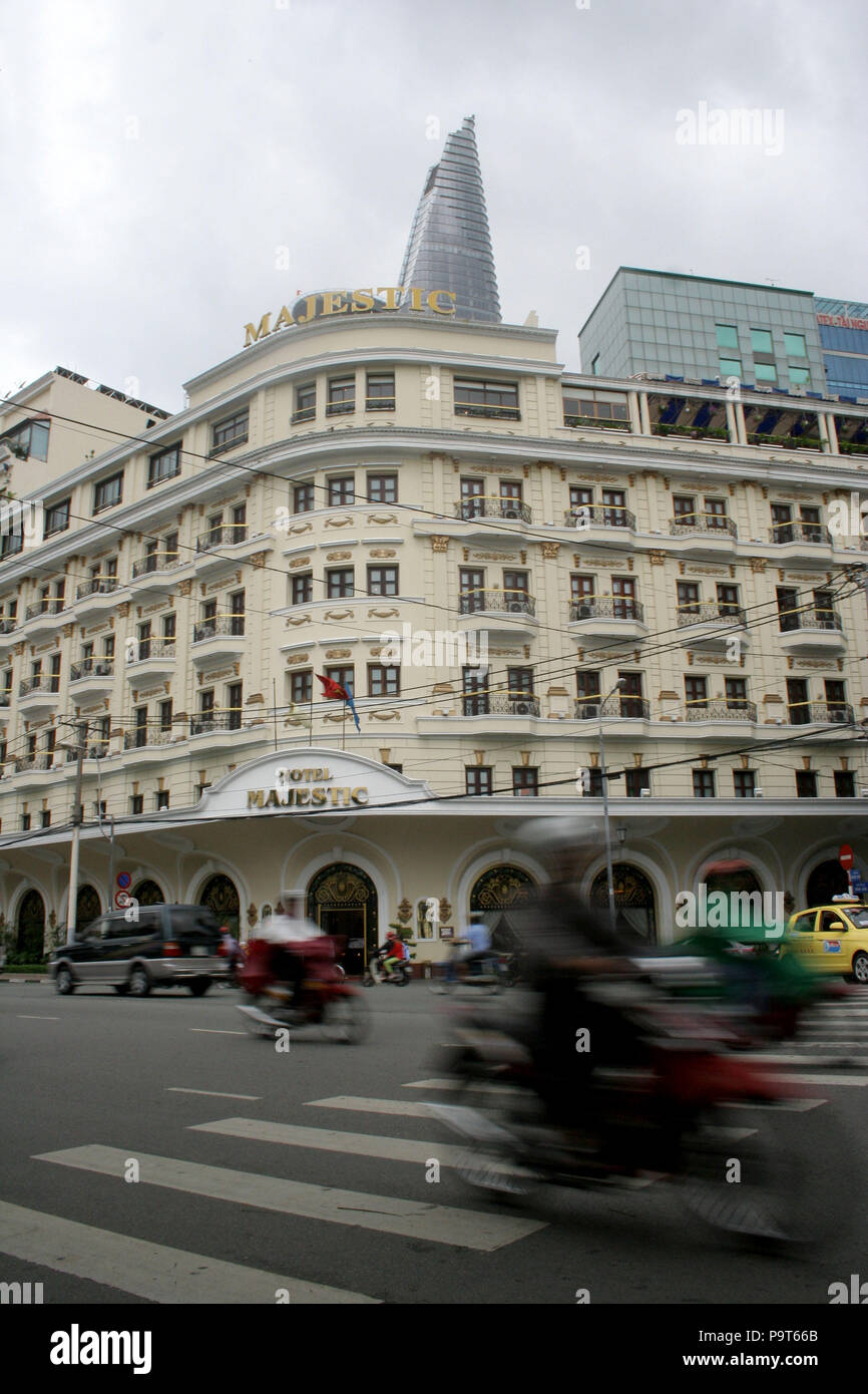 Verkehr auf der Straße, Ho Chi Minh City, Vietnam Stockfoto