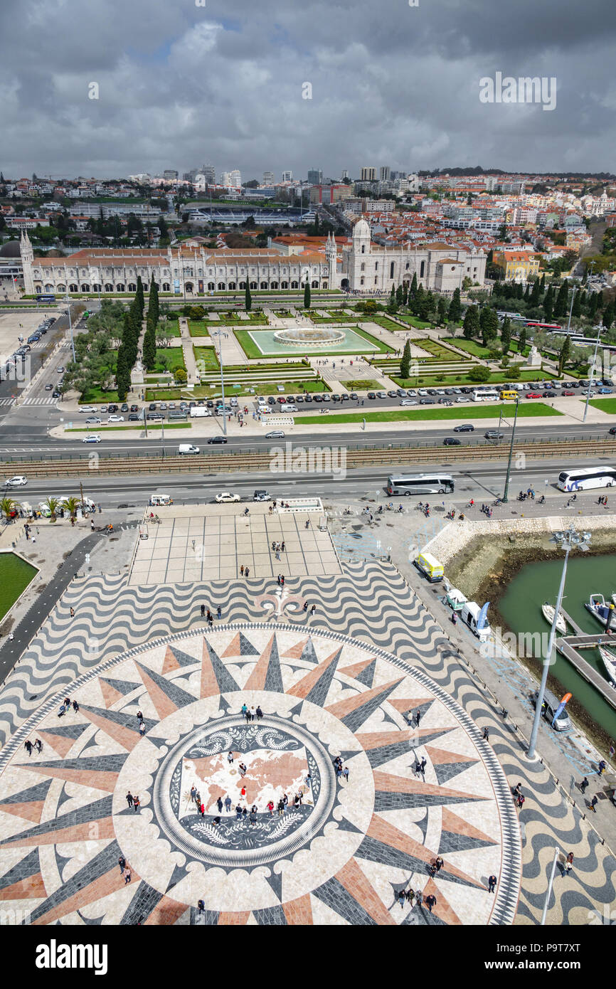 Hieronymus-kloster in Lissabon, vertikalen Zusammensetzung Stockfoto