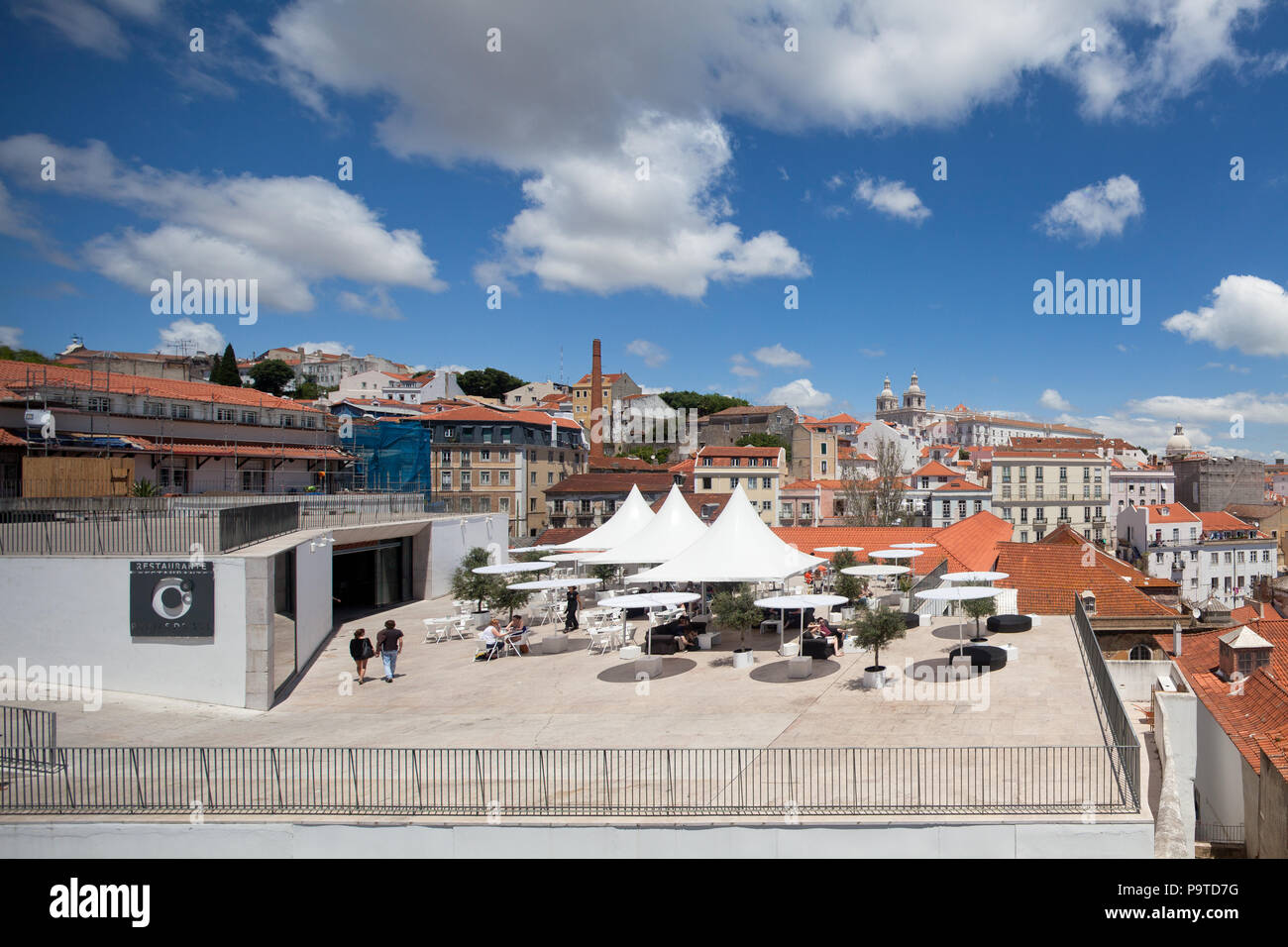 Blick auf die Stadt Lissabon Stockfoto
