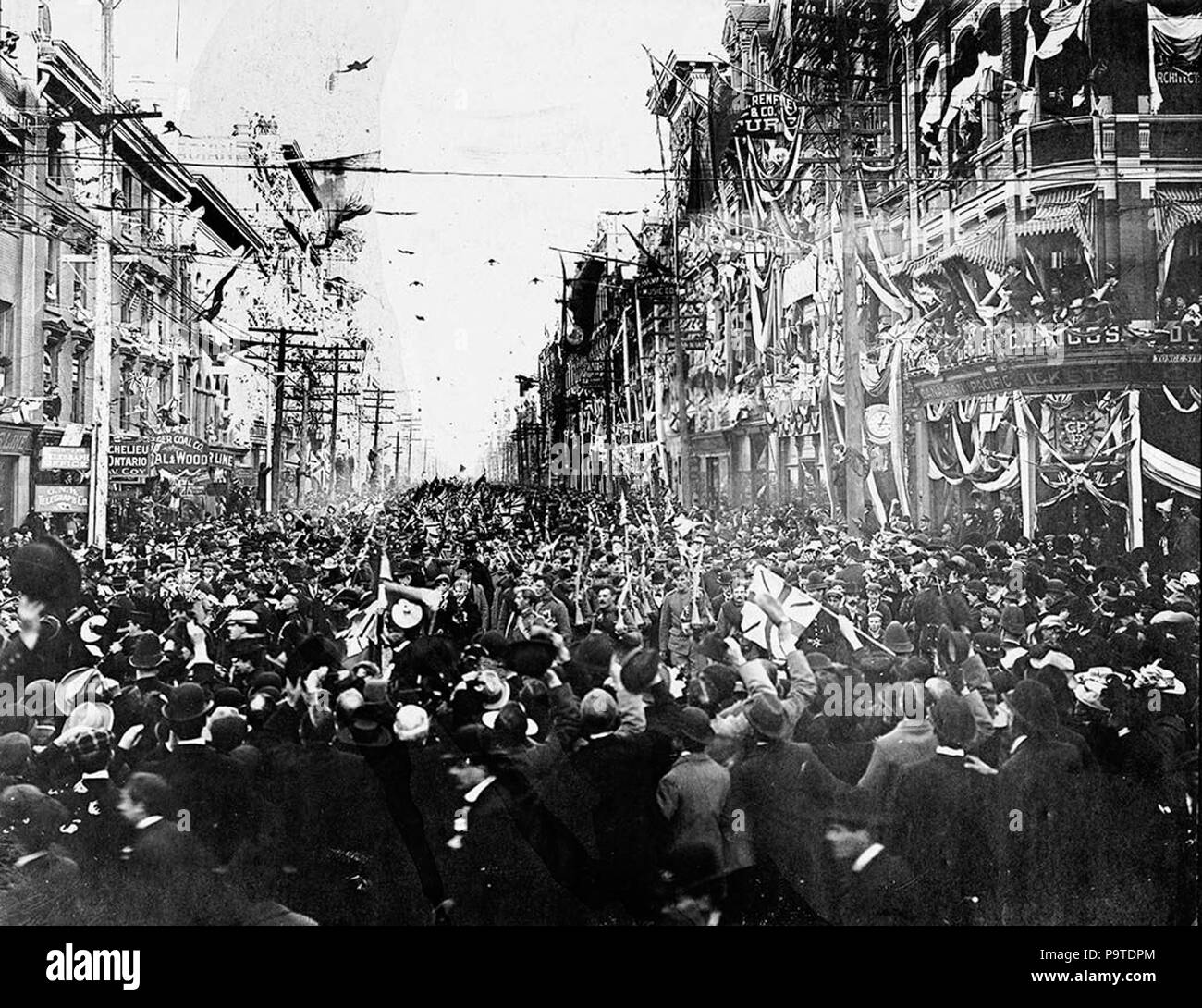 341 Unternehmen C kehrt aus Burenkrieg Stockfoto