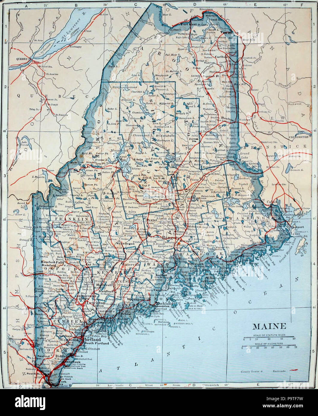 335 Collier's 1921 Maine Stockfoto