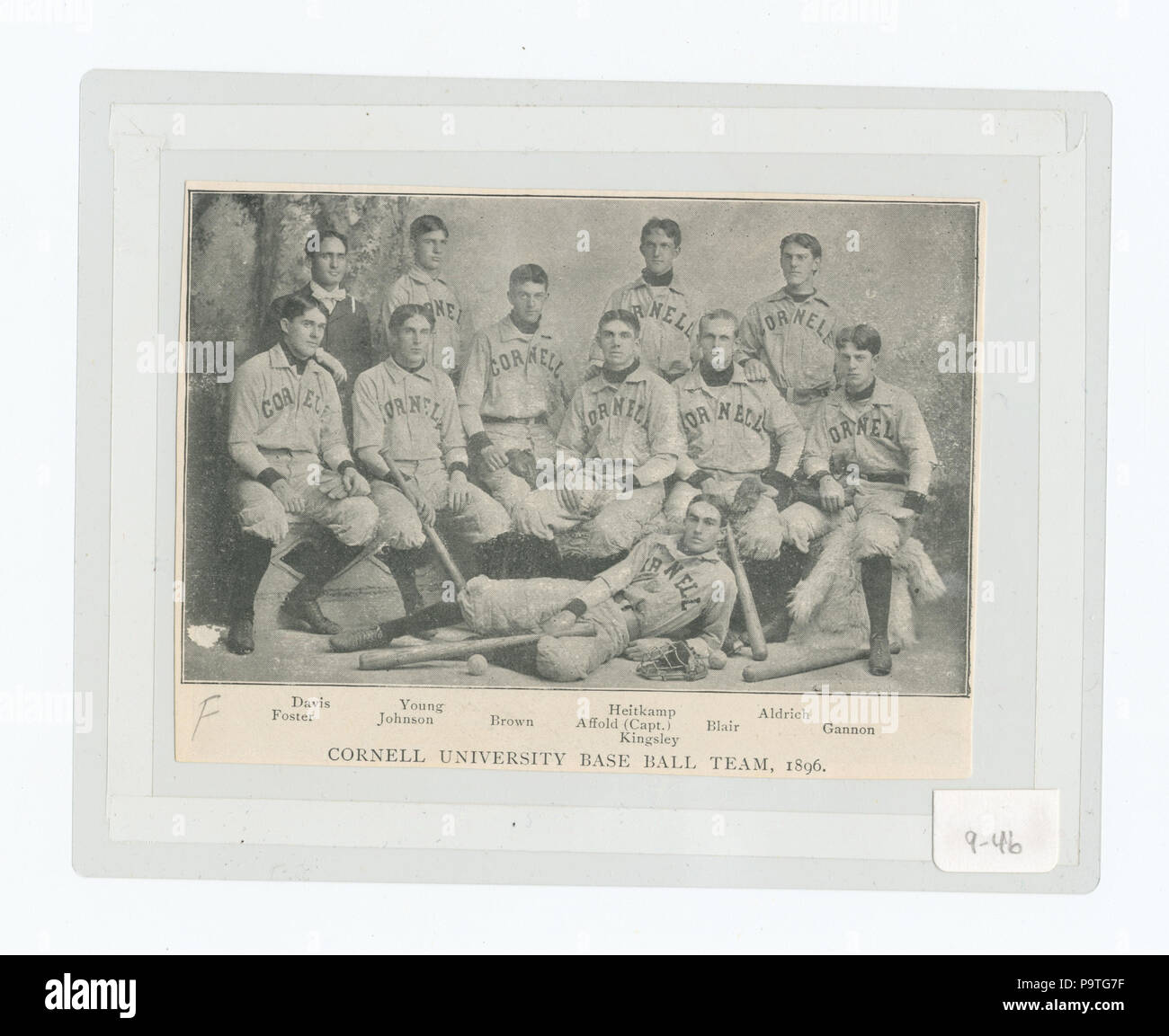 350 Cornell University Base Ball Team, 1896; Georgetown Universität Base Ball Team 1896 (Nypl b 13537024-56413) Stockfoto