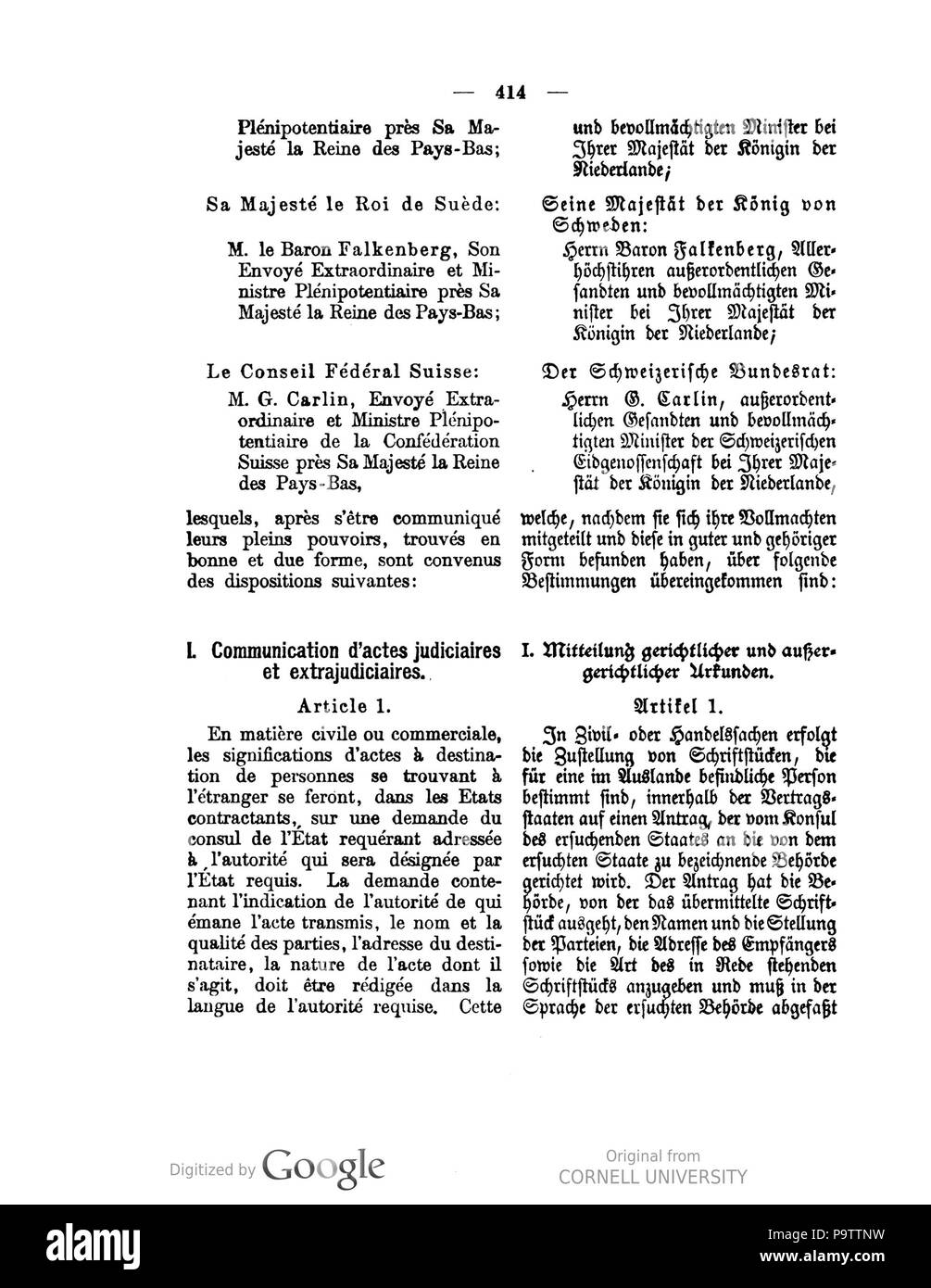 432 Deutsches Reichsgesetzblatt 1909 023 0414 Stockfoto