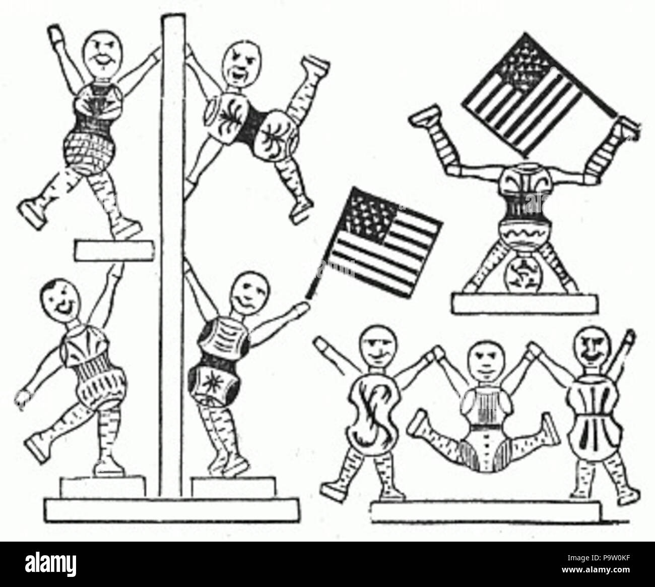 356 Crandall's Akrobaten Stockfoto