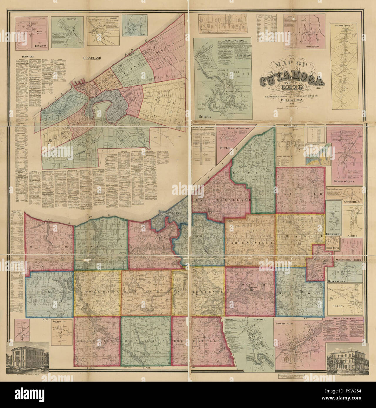 362 Cuyahoga County 1858 Stockfoto