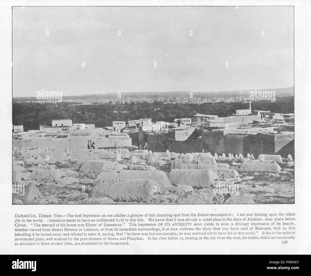 369 Damaskus, Fernsicht. 98. Heilige Land fotografiert. Daniel B. Shepp. 1894 Stockfoto