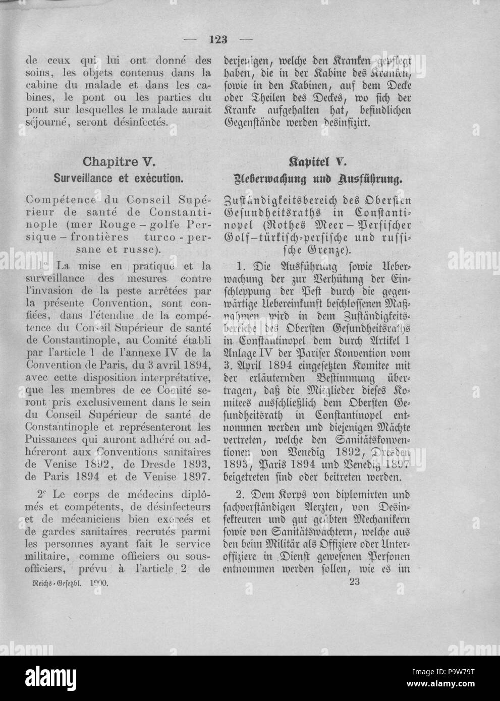 398 Deutsches Reichsgesetzblatt 1900 009 0123 Stockfoto