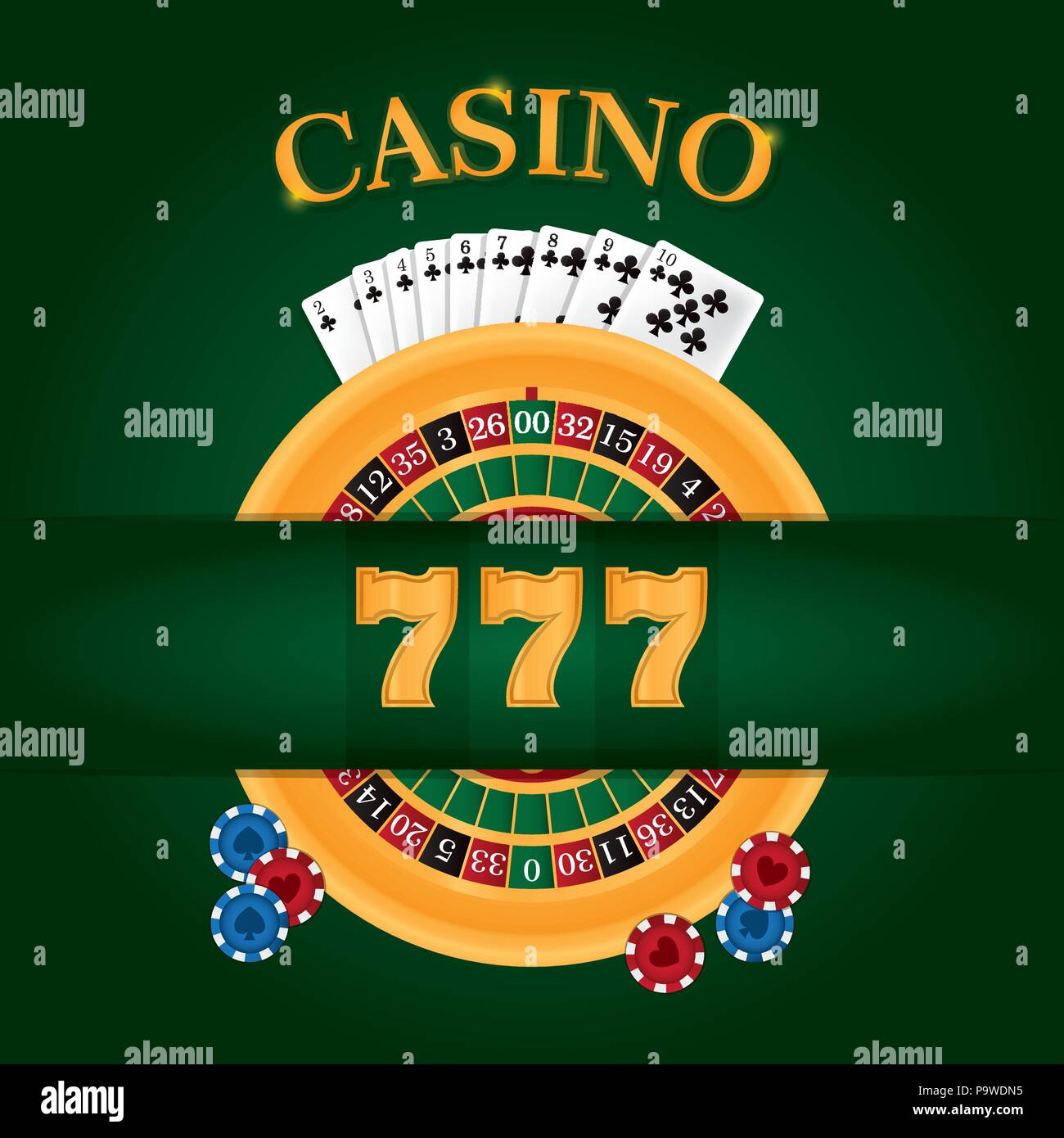 Casino-Spiel-Konzept Stock Vektor
