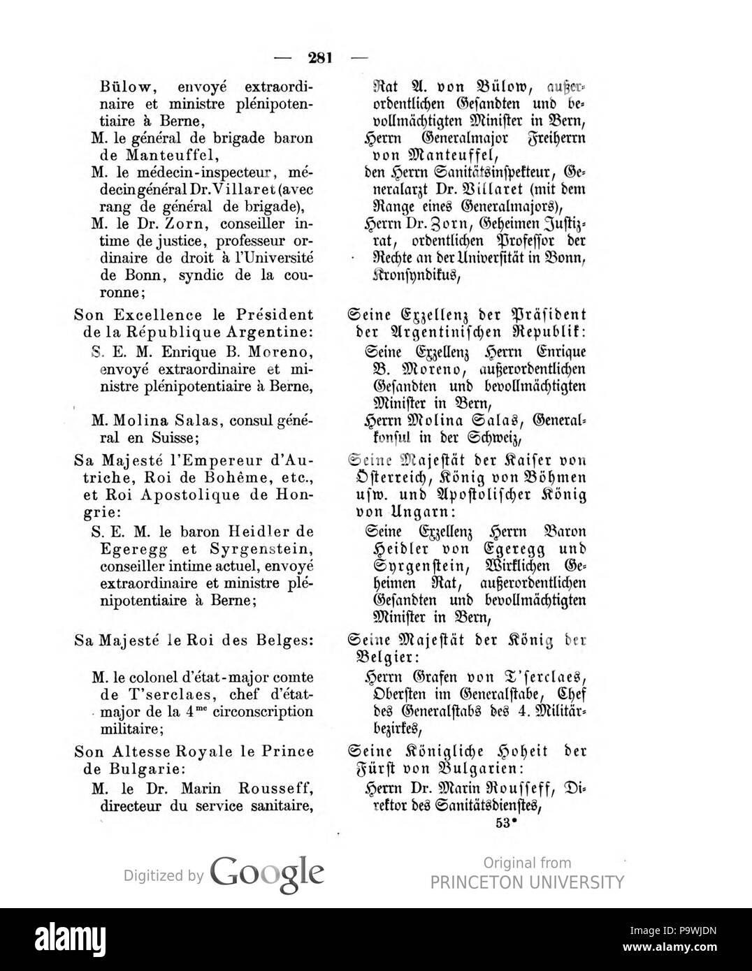 423 Deutsches Reichsgesetzblatt 1907 025 281 Stockfoto