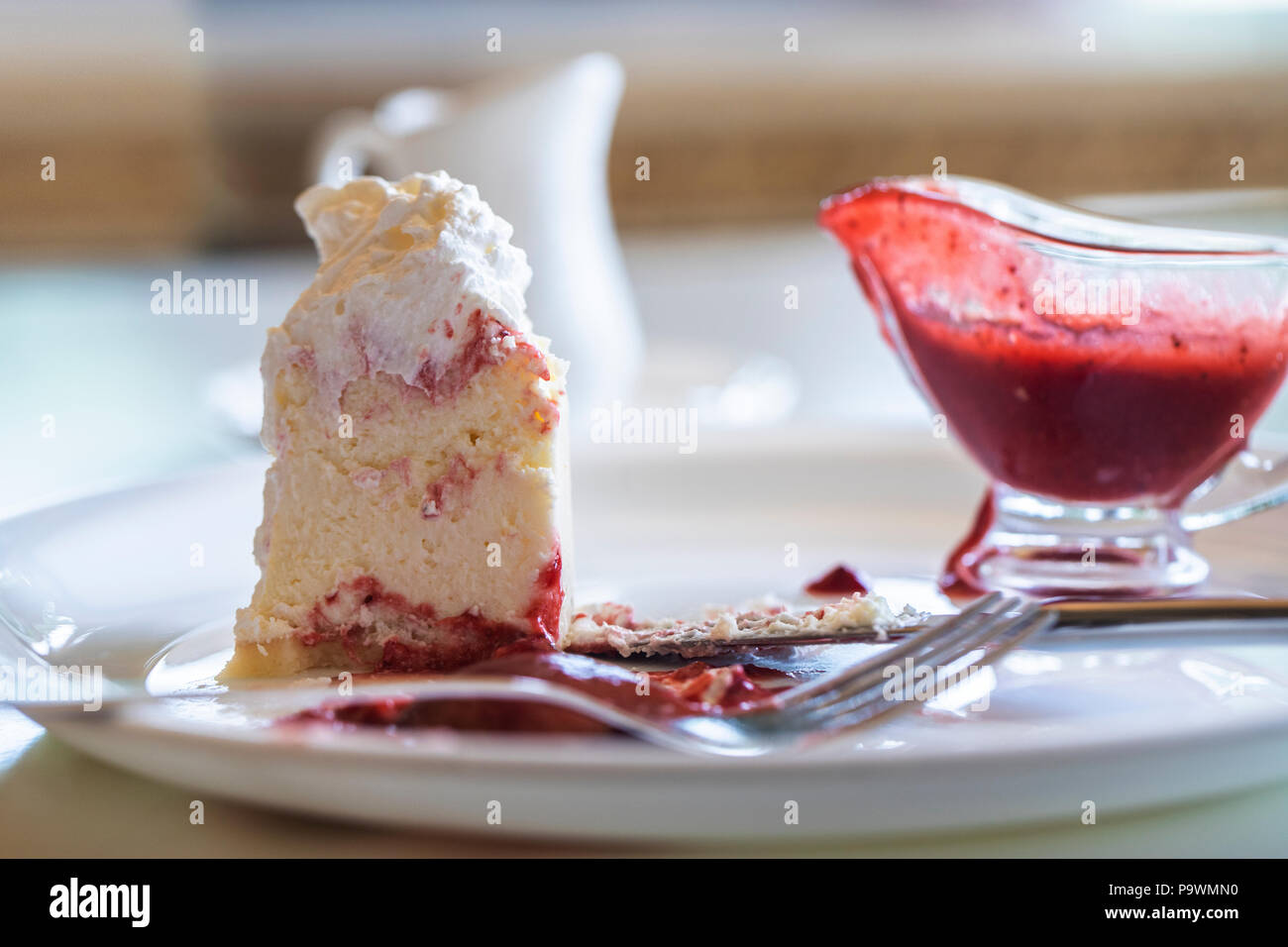 Mit den Essensresten Platte, close-up Stockfoto