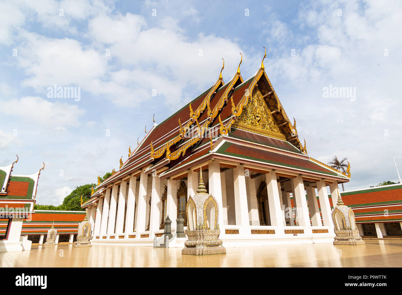 Tempel Wat Saket Ratcha Wora Maha Wihan in Pom Präp Sattru Phai district, Bangkok, Thailand Stockfoto
