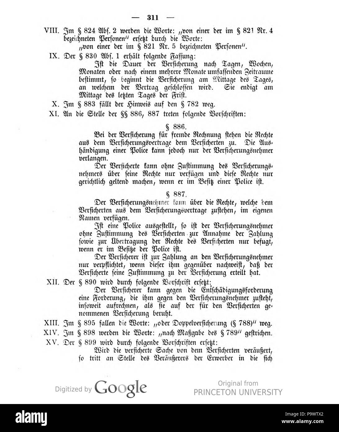 427 Deutsches Reichsgesetzblatt 1908 030 311 Stockfoto