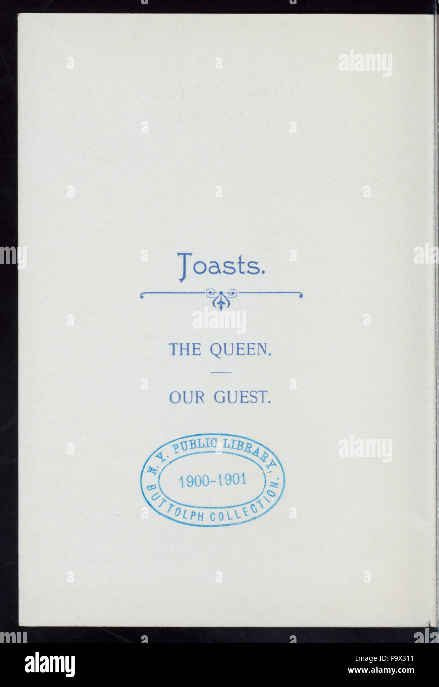 570 Abendessen gegeben, F.W. MANN, LIEUT. A.I.R., VOR SEINER ABREISE NACH SÜDAFRIKA (Durch) GRAND HOTEL (at) "MELBOURNE, AUSTRALIEN" (HOTEL gehalten ;) (NYPL Hades -273612-4000009374) Stockfoto