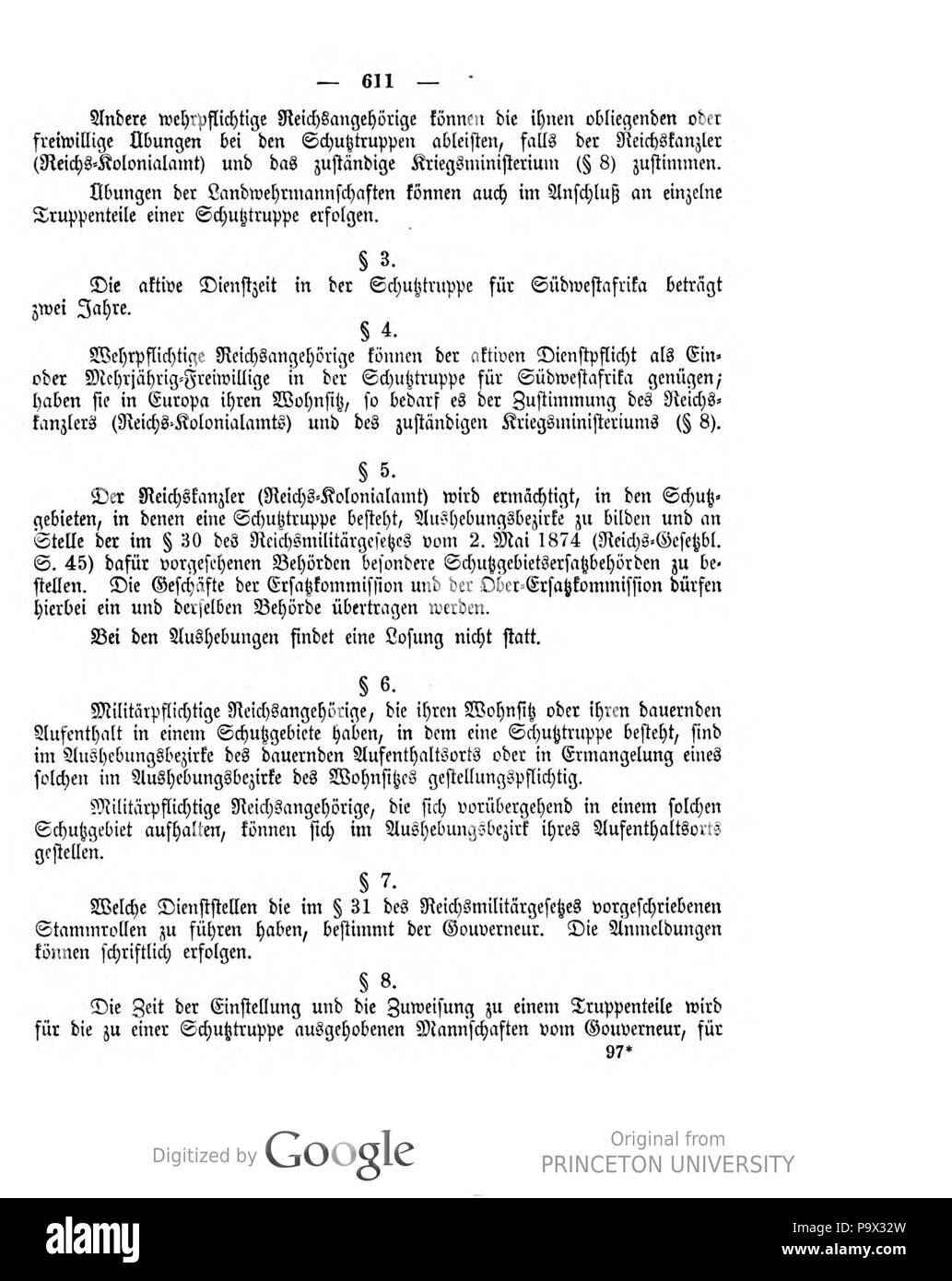 454 Deutsches Reichsgesetzblatt 1913 048 611 Stockfoto